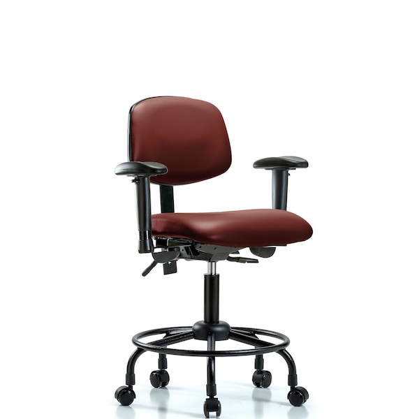 Vinyl Chair, Vinyl, Adjustable Arms