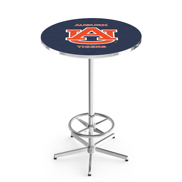 42" Chrome Auburn Pub Table, 36" dia. Top