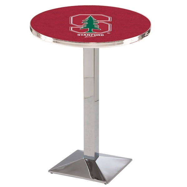 42" Chrome Stanford Pub Table, 36" dia. Top