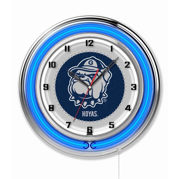Georgetown University Double Neon 19" Clock