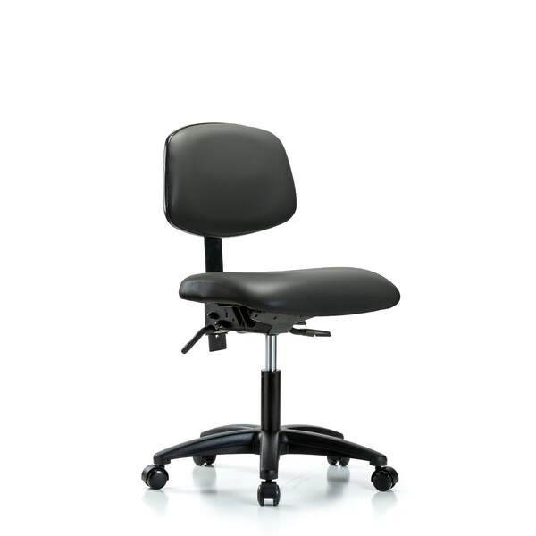 Vinyl Chair, Desk, Casters, Carbon