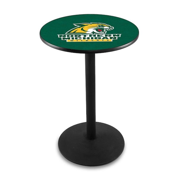 42" Blk Wrinkle Northern Michigan Pub Table, 36" dia. Top