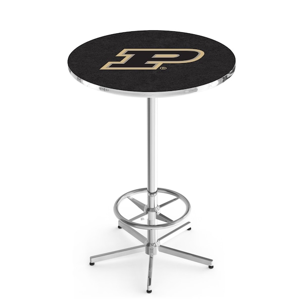 42" Chrome Purdue Pub Table, 36" dia. Top