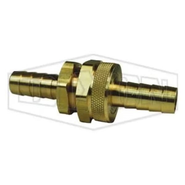 Standard Shank Garden Hose Fitting Set with Hex Nut, Garden Hose Thread x Hose Barb End Style, Brass