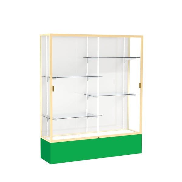 Spirit Floor Display Case 60x72x16, White, Champange
