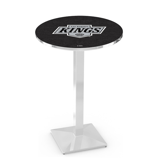 42" Chrome Los Angeles Kings Pub Table, 36" dia. Top