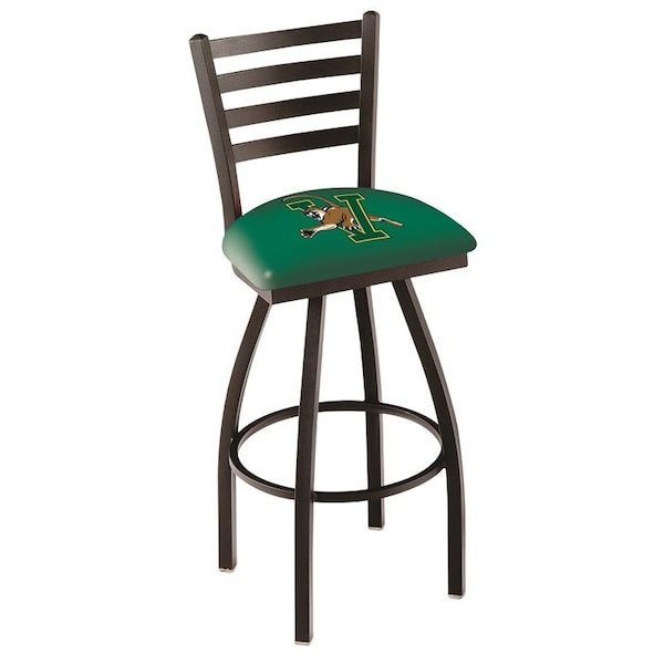 25" Blk Wrinkle Vermont Swivel Bar Stool, Ladder Back