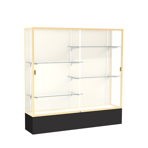 Spirit Floor Display Case 72x72x16, Plaque, Champange