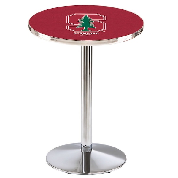 42" Chrome Stanford Pub Table, 36" dia. Top