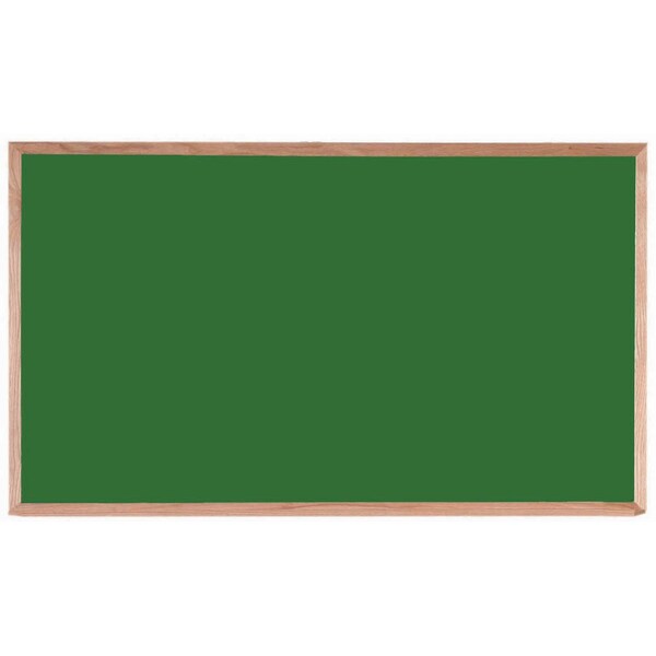 Porcelain on Steel Chalkboard  Solid Oak Wood Frame 36"x60" Green