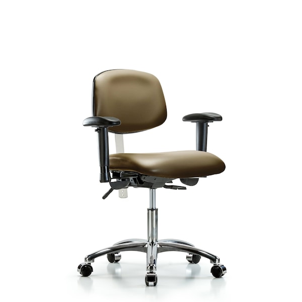 Vinyl Clean Room Chair, Adjustable Arms
