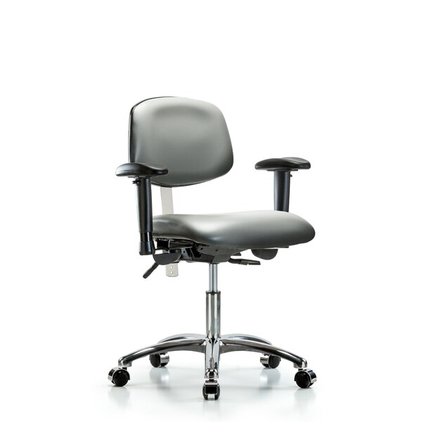 Vinyl Clean Room Chair, Adjustable Arms