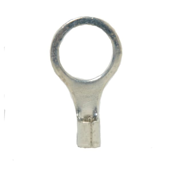 Ring Terminal, 1/2 in Stud Size, 10 AWG, 600 V, Bare Insulated, 1000 PK