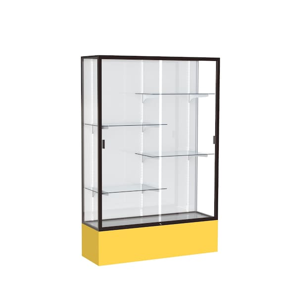 Spirit Floor Display Case 48x72x16, White, Bronze