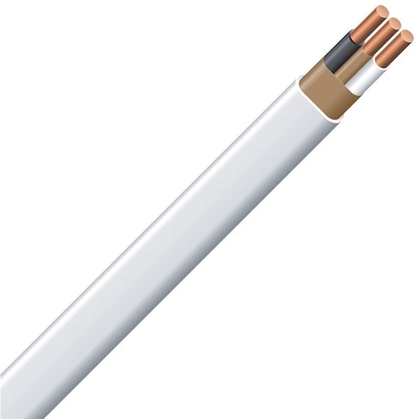 NM-B Non-Metallic Building Cable, 14 AWG, White, Solid, 250 ft