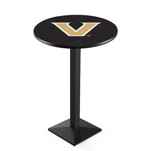 42" Blk Wrinkle Vanderbilt Pub Table, 36" dia. Top