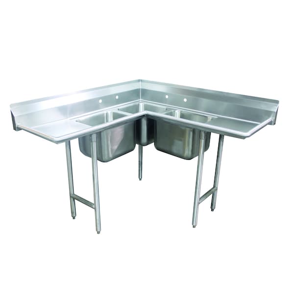 Corner Sink 3-compartment