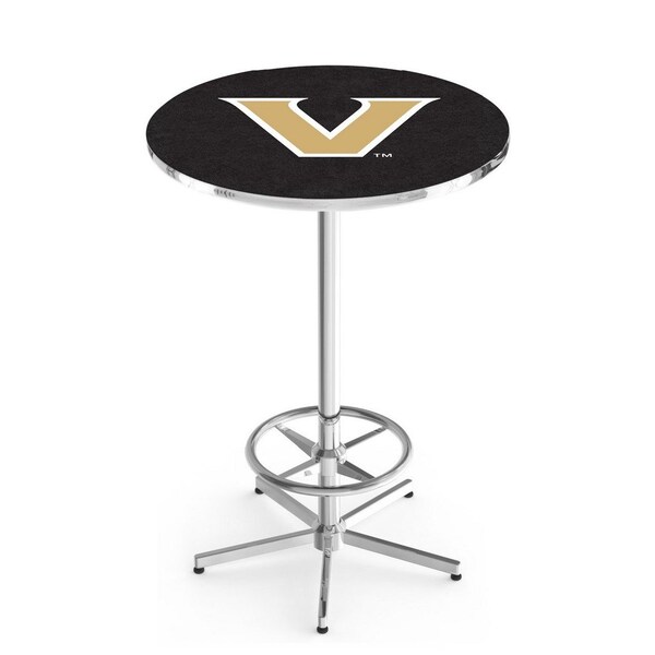 42" Chrome Vanderbilt Pub Table, 36" dia. Top