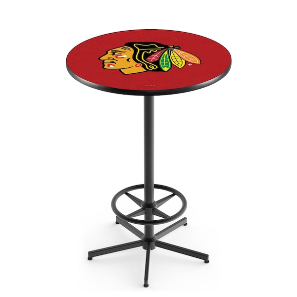 42" Black Chicago Blackhawks Pub Table