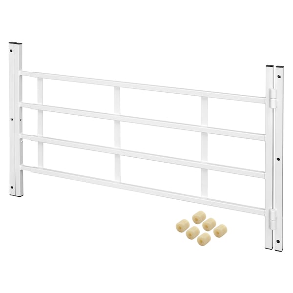 21 in., White Painted Carbon Steel, Hinged 4-Bar Window Grill (Single Pack)