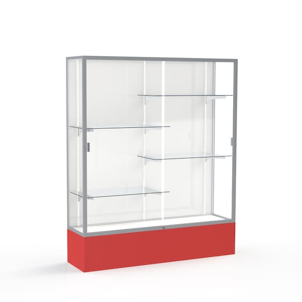 Spirit Floor Display Case 60x72x16, White, Satin