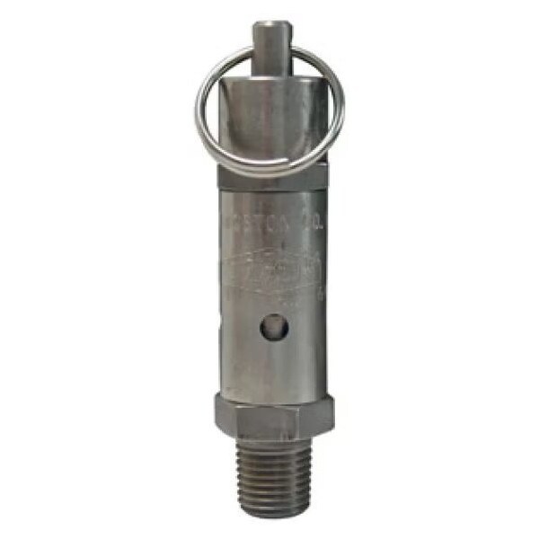 Standard Safety Pop-Off Valve, 1/4 in, MNPT, 153 SCFM, Stainless Steel Body