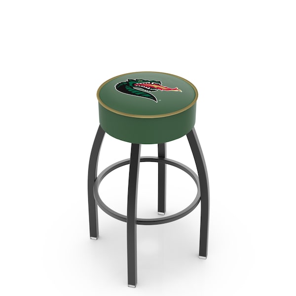 25" 4" UAB Cushion Seat, Blk Wrinkle Base Swivel Bar Stool