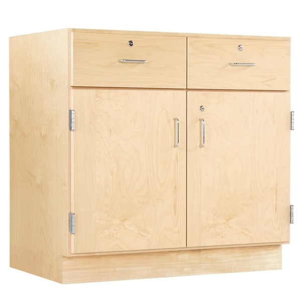 Combo Drawer Base Storage Cabinet, 35 in H, 36 in W, 2 Drawers