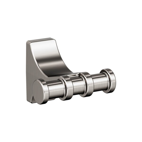 Davenport Brushed Nickel Transitional Double Robe Hook
