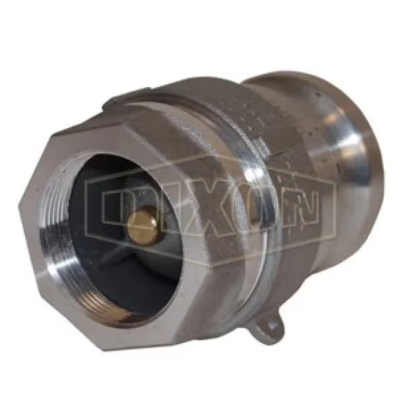 Bayloc Dry Disconnect Cam and Groove Adapter, 1-1/2 x 2 in, FNPT x Adapter, Aluminum/Zinc, Domestic