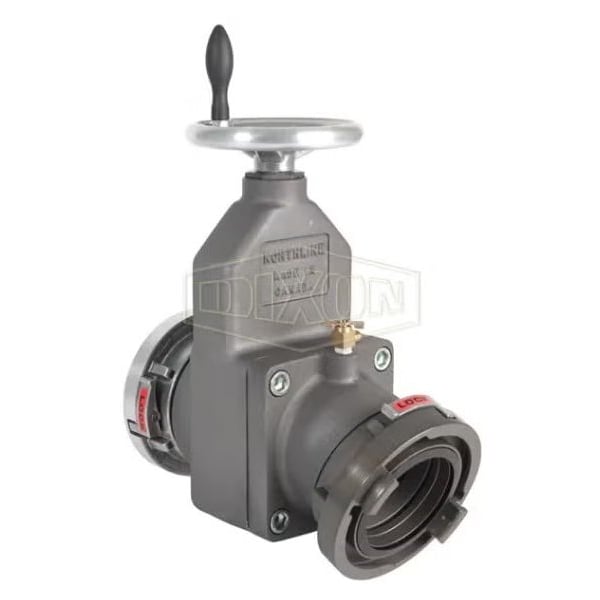High Strength Large Dia Gate Valve with Air Bleeder, 4 in, Storz, 356-T6 Aluminum Alloy Body