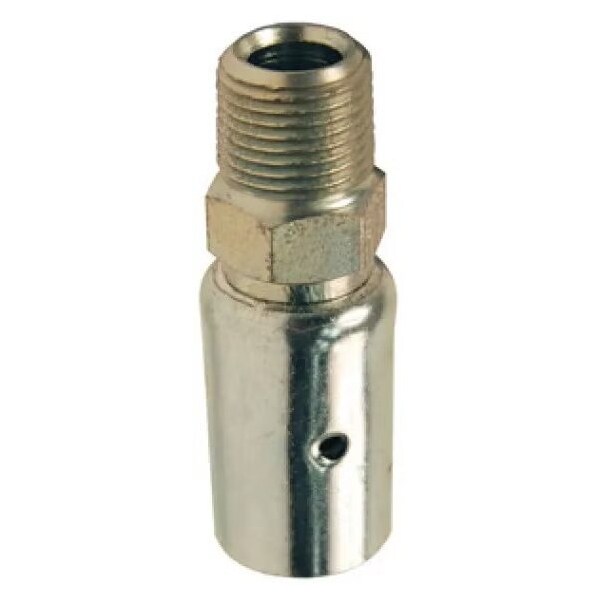 Holedall Uni-Range Male Coupling, 3/8 ID x 50/64 to 54/64 OD in Nominal, MNPT End Style, Carbon Ste