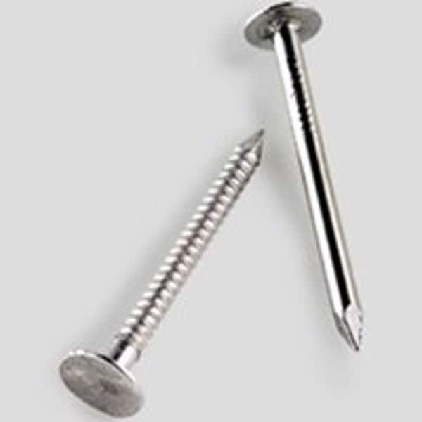 Roofing Nail, 1-1/2 in L, 4D, Stainless Steel, 10 ga