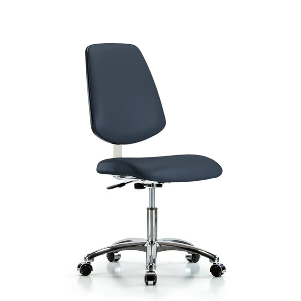 Clean Room Chair 18" to 23" Height, Vinyl, Imperial Blue