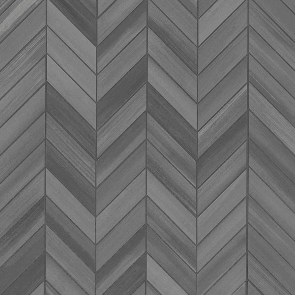 Water Color Graphite 12 In. X 15 In. Glazed Porcelain Mesh-Mounted Mosaic Tile, 4PK
