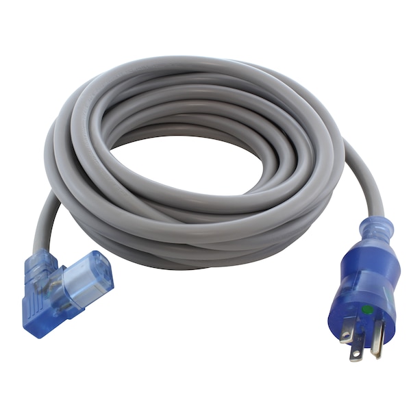 20ft 14/3 15A Medical Grade Power Cord With Left Angle IEC C13 Connector