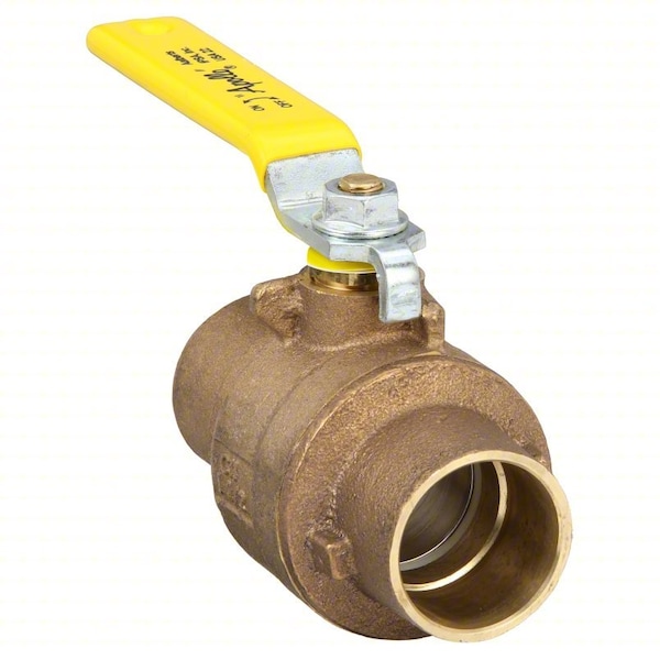 1-1/2" Sweat Bronze Ball Valve 2-Way