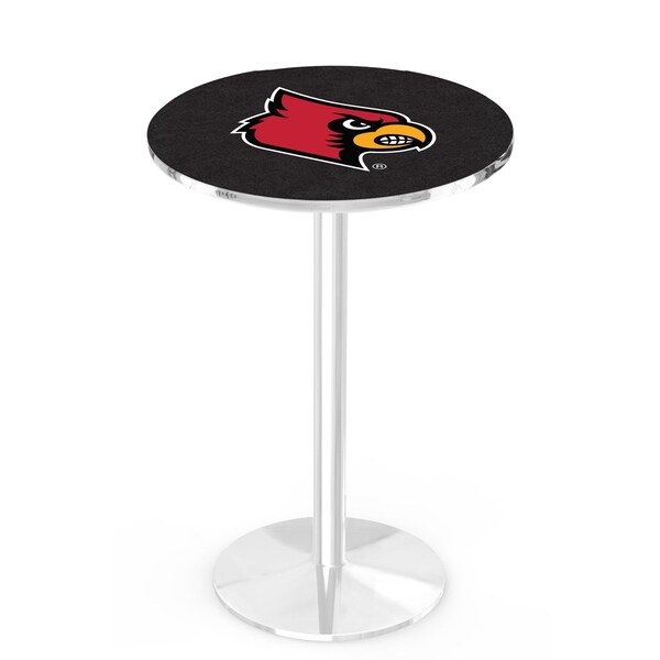 42" Chrome Louisville Pub Table, 36" dia. Top