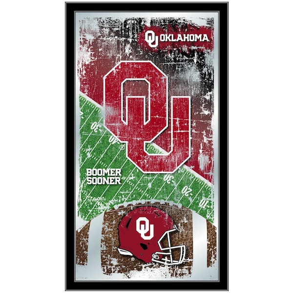 Oklahoma 15" x 26" Football Mirror