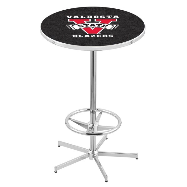 42" Chrome Valdosta State Pub Table, 36" dia. Top