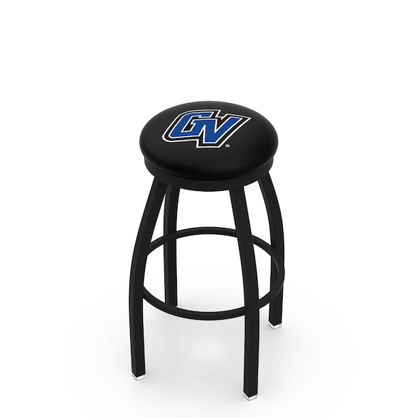 25" Blk Wrinkle Grand Valley State Swivel Bar Stool, Accent Ring