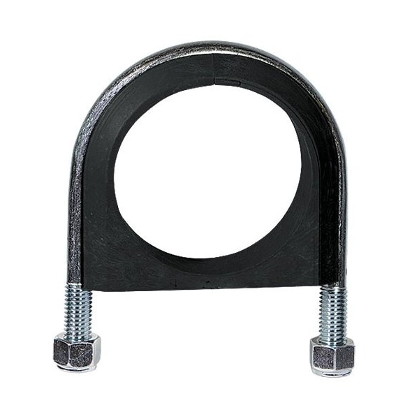 U-Bolt Pipe Clamp, 9.27"H, SS, 6"PipeSize