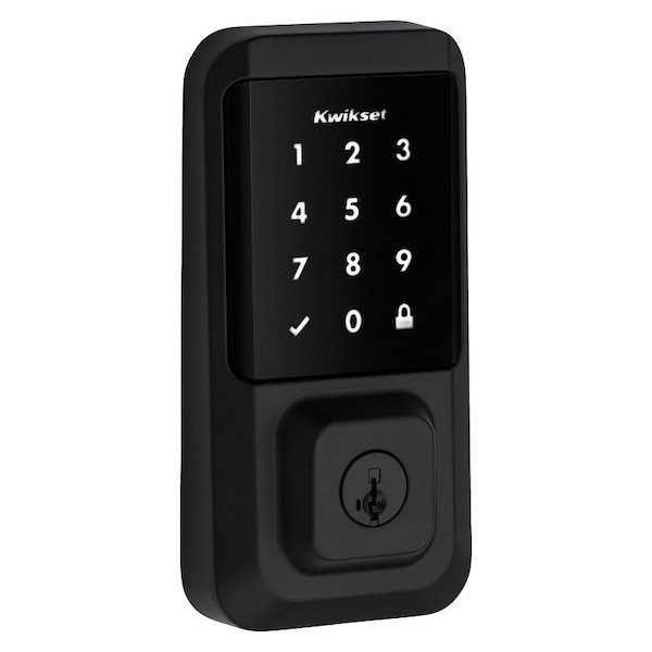 Touchscreen Wi-Fi Enabled Smart Lock, Keyless Key, AAA Grade, Zinc, Matte Black