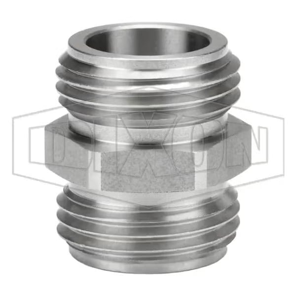 The Right Connection Garden Hose Adapter, 3/4-11-1/2 Nominal, MGHT End Style, 303 SS, Domestic