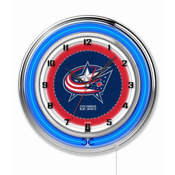 Columbus Blue Jackets Double Neon 19" Clock, NHL