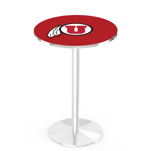 42" Chrome Utah Pub Table, 36" dia. Top
