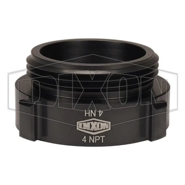 Style N37 Rocker Lug Hydrant Adapter, 4 in, FNPT x Male NST NH Connection, Aluminum, Hardcoat Anod