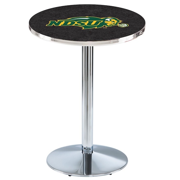 42" Chrome North Dakota State Pub Table, 36" dia. Top