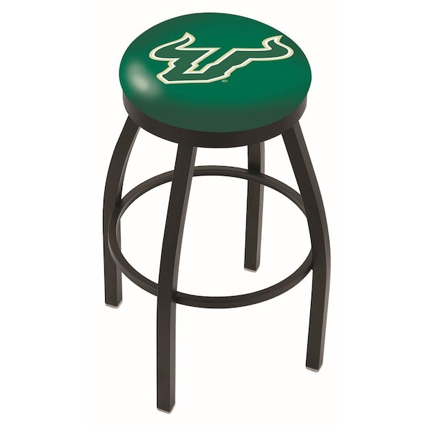 25" Blk Wrinkle South Florida Swivel Bar Stool, Accent Ring
