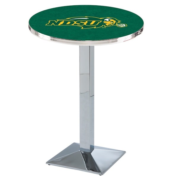42" Chrome North Dakota State Pub Table, 36" dia. Top